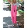 imageCicy Bell Womens Summer Ribbed Knit Overalls Jumpsuits Casual V Neck Adjustable Spaghetti Strap Jumpsuit Beach OutfitsBright Pink
