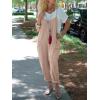 imageCicy Bell Womens Summer Ribbed Knit Overalls Jumpsuits Casual V Neck Adjustable Spaghetti Strap Jumpsuit Beach OutfitsKhaki