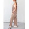 imageCicy Bell Womens Summer Ribbed Knit Overalls Jumpsuits Casual V Neck Adjustable Spaghetti Strap Jumpsuit Beach OutfitsKhaki