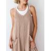 imageCicy Bell Womens Summer Ribbed Knit Overalls Jumpsuits Casual V Neck Adjustable Spaghetti Strap Jumpsuit Beach OutfitsKhaki