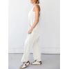 imageCicy Bell Womens Summer Ribbed Knit Overalls Jumpsuits Casual V Neck Adjustable Spaghetti Strap Jumpsuit Beach OutfitsWhite