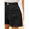 imageCicy Bell Womens Tweed Summer Shorts High Waisted Wide Leg Dressy Casual Shorts with Front PocketsBlack