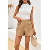 imageCicy Bell Womens Tweed Summer Shorts High Waisted Wide Leg Dressy Casual Shorts with Front PocketsKhkai
