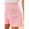 imageCicy Bell Womens Tweed Summer Shorts High Waisted Wide Leg Dressy Casual Shorts with Front PocketsWatermelon Red