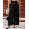 imageCicy Bell Womens Wide Leg Dress Pants Elastic High Waist Pleated Work Pants Business Casual TrousersBlack