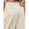 imageCicy Bell Womens Wide Leg Dress Pants Elastic High Waist Pleated Work Pants Business Casual TrousersKhaki