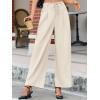 imageCicy Bell Womens Wide Leg Dress Pants Elastic High Waist Pleated Work Pants Business Casual TrousersKhaki