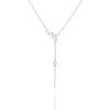 imageCicy Bell 18k Gold Plated Y Shaped Pendant Necklace for Women Marquise Cubic Zirconia Bar Dainty Long Chain Drop Necklace Trend Jewelry Gift 197quot  19quot ExtenderWhite Gold