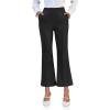imageCicy Bell Womens Flare Capri Pants Elastic High Waisted Cropped Dress Pants Trousers Stretchy Work SlacksBlack