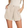 imageCicy Bell Womens Summer Cotton Shorts Casual Elastic High Waisted Pleated Cute Trendy Comfy Beach PantsApricot