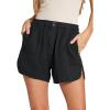 imageCicy Bell Womens Summer Cotton Shorts Casual Elastic High Waisted Pleated Cute Trendy Comfy Beach PantsBlack
