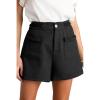 imageCicy Bell Womens Tweed Summer Shorts High Waisted Wide Leg Dressy Casual Shorts with Front PocketsBlack