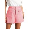 imageCicy Bell Womens Tweed Summer Shorts High Waisted Wide Leg Dressy Casual Shorts with Front PocketsWatermelon Red