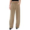 imageCicy Bell Womens Wide Leg Dress Pants Elastic High Waist Pleated Work Pants Business Casual TrousersLight Brown