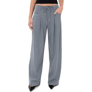 imageCicy Bell Womens Wide Leg Dress Pants Elastic High Waist Pleated Work Pants Business Casual TrousersGrey