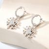 imageCicy Bell 18k Gold Plated Dangle Earrings for Women Princess Cubic Zirconia Trendy Chunky Twist Drop EarringsStyle AWhite Gold