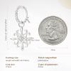 imageCicy Bell 18k Gold Plated Dangle Earrings for Women Princess Cubic Zirconia Trendy Chunky Twist Drop EarringsStyle AWhite Gold