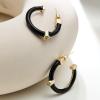 imageCicy Bell 18k Gold Plated Hoop Earrings for Women Drip Oil Enamel Huggie Hoop Earrings