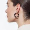 imageCicy Bell 18k Gold Plated Hoop Earrings for Women Drip Oil Enamel Huggie Hoop Earrings