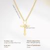 imageCicy Bell 18k Gold Plated Necklace for Women Princess Cubic Zirconia Dainty Pendant Necklace Trend Jewelry Gift 177quot  19quot ExtenderStyle DYellow Gold