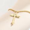 imageCicy Bell 18k Gold Plated Necklace for Women Princess Cubic Zirconia Dainty Pendant Necklace Trend Jewelry Gift 177quot  19quot ExtenderStyle DYellow Gold