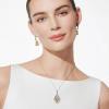 imageCicy Bell Platinum Plated Pendant Necklace for Women Hollow Swing Drop Zirconia Vintage Dainty Trend Jewelry Gift 177quot  19quot ExtenderWhite Gold