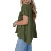 imageCicy Bell Women Summer Babydoll Tunic Tops Pleated Short Sleeve Crew Neck Peplum Blouse Casual Loose Fit T ShirtsArmy Green