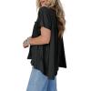 imageCicy Bell Women Summer Babydoll Tunic Tops Pleated Short Sleeve Crew Neck Peplum Blouse Casual Loose Fit T ShirtsBlack