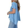 imageCicy Bell Women Summer Babydoll Tunic Tops Pleated Short Sleeve Crew Neck Peplum Blouse Casual Loose Fit T ShirtsSky Blue