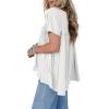 imageCicy Bell Women Summer Babydoll Tunic Tops Pleated Short Sleeve Crew Neck Peplum Blouse Casual Loose Fit T ShirtsWhite