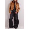 imageCicy Bell Womens Baggy Bell Bottom Jeans High Waisted Flare Barrel Wide Leg Stretchy Denim PantsBlack