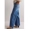imageCicy Bell Womens Baggy Bell Bottom Jeans High Waisted Flare Barrel Wide Leg Stretchy Denim PantsBlue