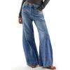 imageCicy Bell Womens Baggy Bell Bottom Jeans High Waisted Flare Barrel Wide Leg Stretchy Denim PantsLight Blue