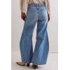 imageCicy Bell Womens Baggy Bell Bottom Jeans High Waisted Flare Barrel Wide Leg Stretchy Denim PantsLight Blue