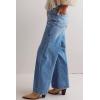 imageCicy Bell Womens Baggy Bell Bottom Jeans High Waisted Flare Barrel Wide Leg Stretchy Denim PantsLight Blue