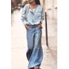 imageCicy Bell Womens Baggy Bell Bottom Jeans High Waisted Flare Barrel Wide Leg Stretchy Denim PantsLight Blue