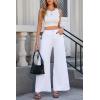 imageCicy Bell Womens Baggy Bell Bottom Jeans High Waisted Flare Barrel Wide Leg Stretchy Denim PantsWhite