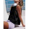 imageCicy Bell Womens Cropped Workout Tank Tops Summer Casual Sleeveless Sweatshirts Athletic Gym Crew Neck TeesBlack