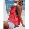 imageCicy Bell Womens Cropped Workout Tank Tops Summer Casual Sleeveless Sweatshirts Athletic Gym Crew Neck TeesCoral