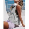 imageCicy Bell Womens Cropped Workout Tank Tops Summer Casual Sleeveless Sweatshirts Athletic Gym Crew Neck TeesGrey