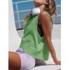 imageCicy Bell Womens Cropped Workout Tank Tops Summer Casual Sleeveless Sweatshirts Athletic Gym Crew Neck TeesOlive Green