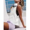 imageCicy Bell Womens Cropped Workout Tank Tops Summer Casual Sleeveless Sweatshirts Athletic Gym Crew Neck TeesWhite