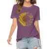 imageCicy Bell Womens Cute Sunflower Graphic T Shirts Letter Print Short Sleeve O Neck Summer Casual Cotton Tees Tops