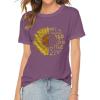 imageCicy Bell Womens Cute Sunflower Graphic T Shirts Letter Print Short Sleeve O Neck Summer Casual Cotton Tees Tops
