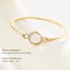 imageCicy Bell Womens Gemstone Bangle Bracelets 18k Gold Plated 28mm Zircon Crystal Bracelet Jewelry Gift for Her