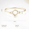 imageCicy Bell Womens Gemstone Bangle Bracelets 18k Gold Plated 28mm Zircon Crystal Bracelet Jewelry Gift for Her