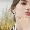 imageCicy Bell Womens Platinum Plated Moonstone Shell Pearl Gifts Vintage Dangle Earrings