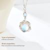 imageCicy Bell Womens Platinum Plated Station Chain Moonstone Pendant Necklace Gifts 177 with 2 Extender