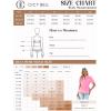 imageCicy Bell Womens Puff Sleeve Peplum Blouses Ruffle V Neck Summer Casual Tops Babydoll Loose Fit ShirtsPink