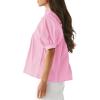 imageCicy Bell Womens Puff Sleeve V Neck Blouse Babydoll Peplum Tops Dressy Casual Pleated Loose Fit ShirtsPink